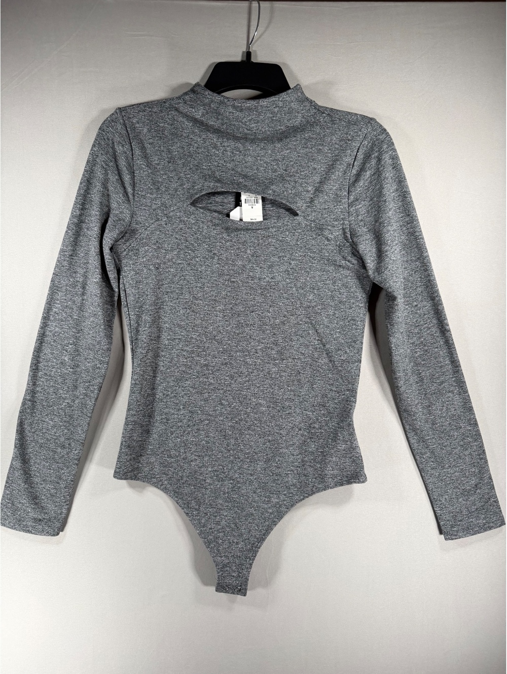 Express Body Contour Collection Gray Long Sleeve Bodysuit Size Medium NWT